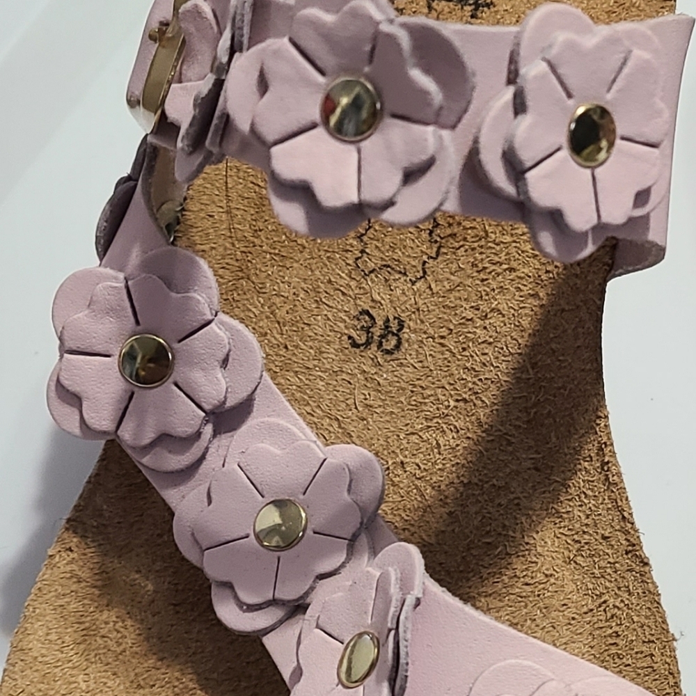 Autenti Pink Floral Women's Sandals Leather Spain‎ - Picture 16 of 16